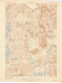 Cupsuptic Maine Historical topographic map, 1:62500 scale, 15 X 15 Minute, Year 1935