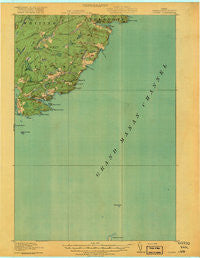 Cutler Maine Historical topographic map, 1:62500 scale, 15 X 15 Minute, Year 1918