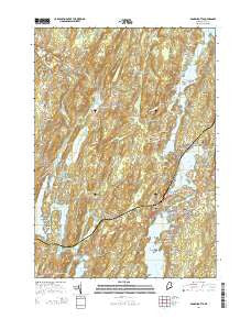 Damariscotta Maine Current topographic map, 1:24000 scale, 7.5 X 7.5 Minute, Year 2014