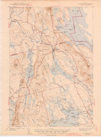 Danforth Maine Historical topographic map, 1:62500 scale, 15 X 15 Minute, Year 1943