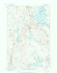 Danforth Maine Historical topographic map, 1:62500 scale, 15 X 15 Minute, Year 1958