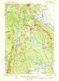 Danforth Maine Historical topographic map, 1:62500 scale, 15 X 15 Minute, Year 1943