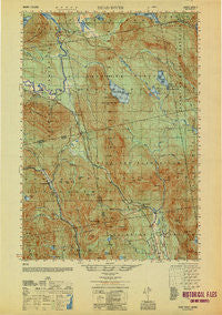 Dead River Maine Historical topographic map, 1:50000 scale, 15 X 15 Minute, Year 1950