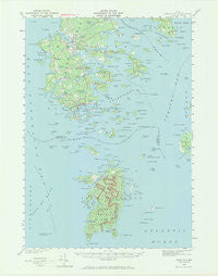 Deer Isle Maine Historical topographic map, 1:62500 scale, 15 X 15 Minute, Year 1942