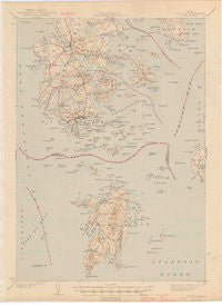 Deer Isle Maine Historical topographic map, 1:62500 scale, 15 X 15 Minute, Year 1944