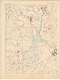Dover New Hampshire Historical topographic map, 1:62500 scale, 15 X 15 Minute, Year 1893