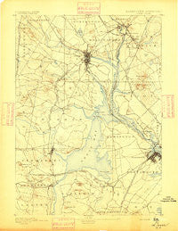 Dover New Hampshire Historical topographic map, 1:62500 scale, 15 X 15 Minute, Year 1893