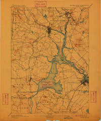 Dover New Hampshire Historical topographic map, 1:62500 scale, 15 X 15 Minute, Year 1893