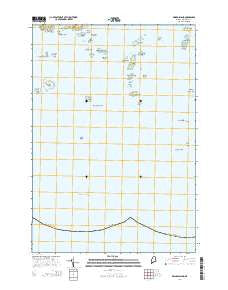 Drisko Island Maine Current topographic map, 1:24000 scale, 7.5 X 7.5 Minute, Year 2014