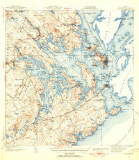 Eastport Maine Historical topographic map, 1:62500 scale, 15 X 15 Minute, Year 1943