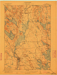 Ellsworth Maine Historical topographic map, 1:62500 scale, 15 X 15 Minute, Year 1911