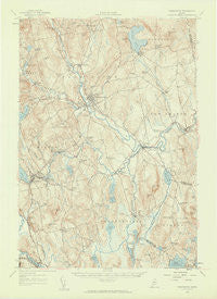 Farmington Maine Historical topographic map, 1:62500 scale, 15 X 15 Minute, Year 1956