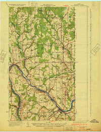 Fort Fairfield Maine Historical topographic map, 1:62500 scale, 15 X 15 Minute, Year 1933