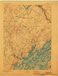 Freeport Maine Historical topographic map, 1:62500 scale, 15 X 15 Minute, Year 1892