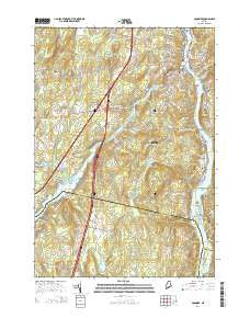 Gardiner Maine Current topographic map, 1:24000 scale, 7.5 X 7.5 Minute, Year 2014