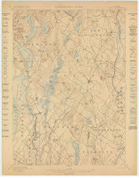 Gray Maine Historical topographic map, 1:62500 scale, 15 X 15 Minute, Year 1898