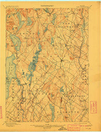 Gray Maine Historical topographic map, 1:62500 scale, 15 X 15 Minute, Year 1898