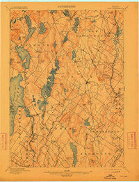 Gray Maine Historical topographic map, 1:62500 scale, 15 X 15 Minute, Year 1898