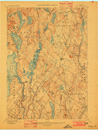 Gray Maine Historical topographic map, 1:62500 scale, 15 X 15 Minute, Year 1898