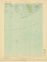 Great Wass Island Maine Historical topographic map, 1:62500 scale, 15 X 15 Minute, Year 1921