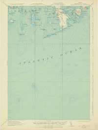 Great Wass Island Maine Historical topographic map, 1:62500 scale, 15 X 15 Minute, Year 1921