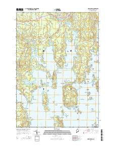 Harrington Maine Current topographic map, 1:24000 scale, 7.5 X 7.5 Minute, Year 2014