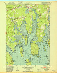 Harrington Maine Historical topographic map, 1:24000 scale, 7.5 X 7.5 Minute, Year 1951