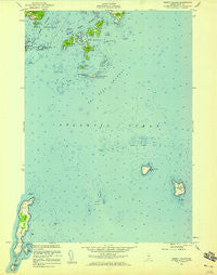 Hewett Island Maine Historical topographic map, 1:24000 scale, 7.5 X 7.5 Minute, Year 1955