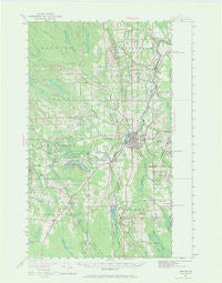 Houlton Maine Historical topographic map, 1:62500 scale, 15 X 15 Minute, Year 1951