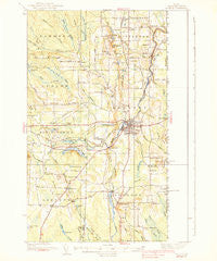 Houlton Maine Historical topographic map, 1:62500 scale, 15 X 15 Minute, Year 1938