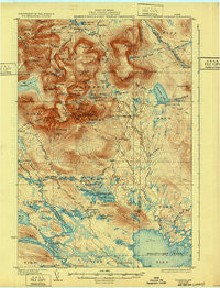 Katahdin Maine Historical topographic map, 1:62500 scale, 15 X 15 Minute, Year 1930