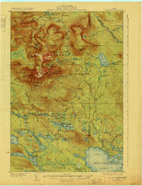 Katahdin Maine Historical topographic map, 1:62500 scale, 15 X 15 Minute, Year 1930
