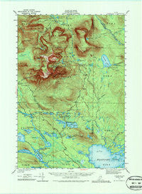 Katahdin Maine Historical topographic map, 1:62500 scale, 15 X 15 Minute, Year 1949