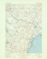 Kennebunk Maine Historical topographic map, 1:62500 scale, 15 X 15 Minute, Year 1956