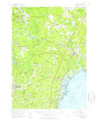 Kennebunk Maine Historical topographic map, 1:62500 scale, 15 X 15 Minute, Year 1956