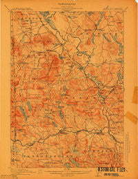 Kezar Falls Maine Historical topographic map, 1:62500 scale, 15 X 15 Minute, Year 1911