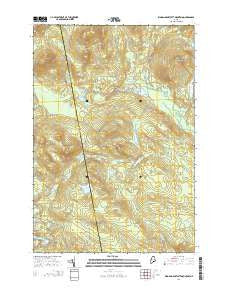 King And Bartlett Mountain Maine Current topographic map, 1:24000 scale, 7.5 X 7.5 Minute, Year 2014