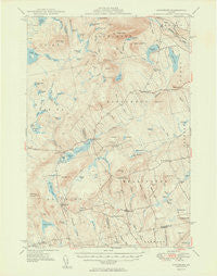 Kingsbury Maine Historical topographic map, 1:62500 scale, 15 X 15 Minute, Year 1950