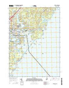 Kittery Maine Current topographic map, 1:24000 scale, 7.5 X 7.5 Minute, Year 2014