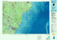 Kittery Maine Historical topographic map, 1:100000 scale, 30 X 60 Minute, Year 1985