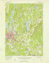 Lewiston Maine Historical topographic map, 1:62500 scale, 15 X 15 Minute, Year 1956
