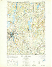 Lewiston Maine Historical topographic map, 1:50000 scale, 15 X 15 Minute, Year 1950