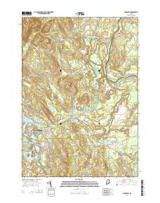 Limington Maine Current topographic map, 1:24000 scale, 7.5 X 7.5 Minute, Year 2014