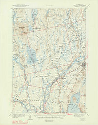Lincoln Maine Historical topographic map, 1:62500 scale, 15 X 15 Minute, Year 1942