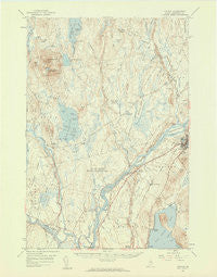 Lincoln Maine Historical topographic map, 1:62500 scale, 15 X 15 Minute, Year 1957