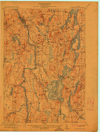Livermore Maine Historical topographic map, 1:62500 scale, 15 X 15 Minute, Year 1912