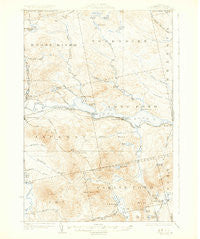 Long Pond Maine Historical topographic map, 1:62500 scale, 15 X 15 Minute, Year 1924