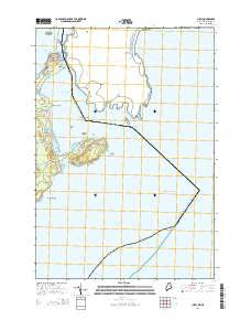 Lubec Maine Current topographic map, 1:24000 scale, 7.5 X 7.5 Minute, Year 2014