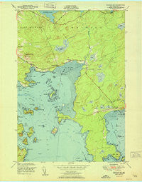 Machias Bay Maine Historical topographic map, 1:24000 scale, 7.5 X 7.5 Minute, Year 1951