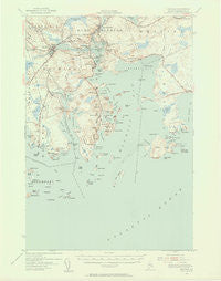 Machias Maine Historical topographic map, 1:62500 scale, 15 X 15 Minute, Year 1941